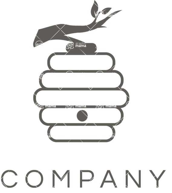 Business Logo Templates - vector graphics in a pack from GraphicMama - Simple Honey Company Logo Design